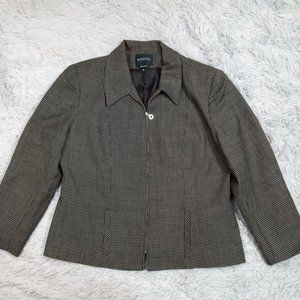 Vintage Bridgetown Collection Womens Jacket‎ Blazer Black 16 Wool Faux Pockets